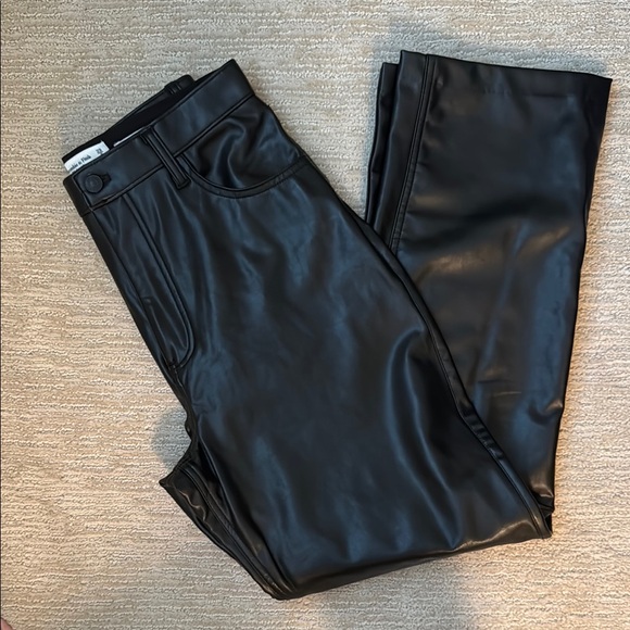 Abercrombie & Fitch Pants - Abercrombie & Fitch Jet Black Leatherette Trousers